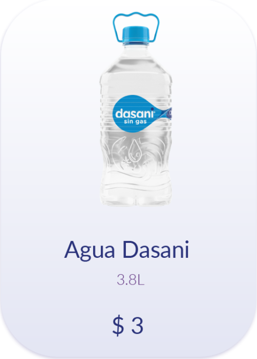 Agua Dasani 3.8 Lit